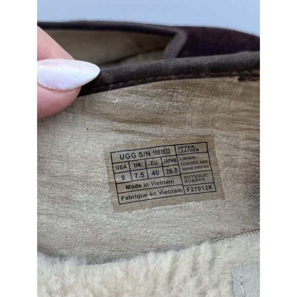 Ugg Alloway Chocolate Brian Loafers - Size 9 - Picture 7 of 9